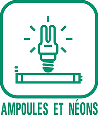 Pictogramme ampoules et néons