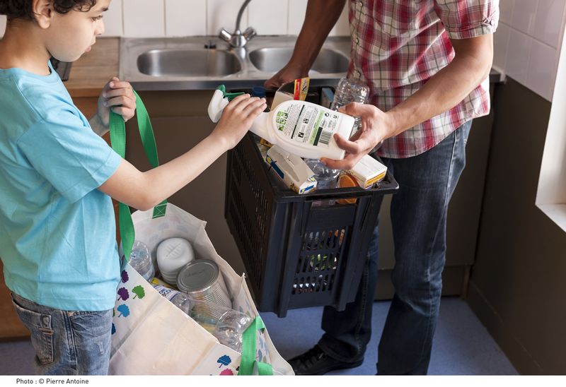 Le tri dans la cuisine tri des emballages plastique PEHD