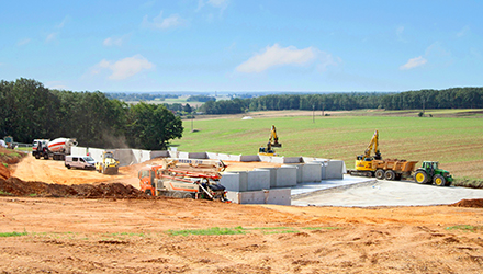 Construction de la future déchèterie de Saulnières