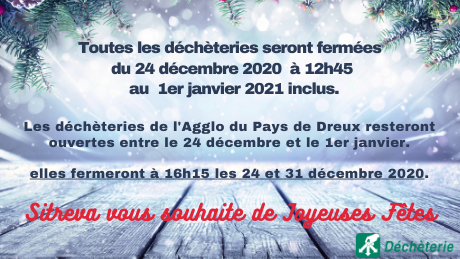 Fermeture annuelle des dchteries 20202